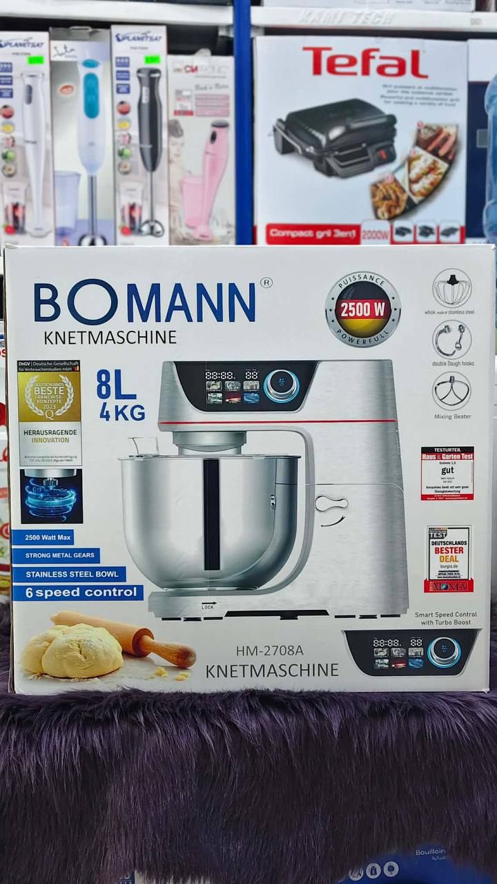 Pétrin Multifonction BOMANN 8L - 250OW avec Écran Digital et 6 Vitesses